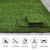 Vynxaria 35 Pcs 11.81x11.81 Inch Green Artificial Grass Interlocking Tiles, for Indoor/Outdoor Pet Friendly Spaces - 3 of 4