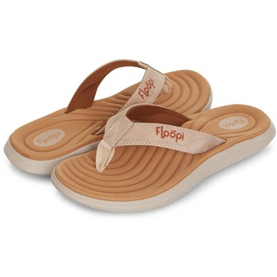 Womens Memory Foam Textured Flip Flop Sandal