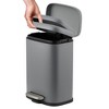 Compact 5L/1.3 gal Stainless Steel Trash Can w/ Soft-Close Lid & Step Pedal, Fingerprint-Resistant - 2 of 4