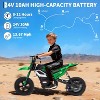 24V Kids Electric Dirt Bike - 350W Motorcycle with Rear Suspension, 13.7 MPH, 12-Mile Range, Twist Grip Throttle, Rubber Tires - 4 of 4