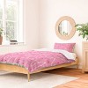 Deny Designs Twin/ Twin Extra Long RosebudStudio Pink Candycanes Duvet Cover and Pillow Sham Pink - 2 of 4