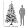 Aghana Digitals 7.5' Green & White Snow-Flocked Pine Artificial Christmas Tree with 1300 Realistic - 2 of 4