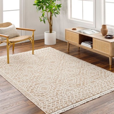 Mark & Day Circleville 5'3"x7' Rectangle Woven Indoor Area Rugs Cream: Geometric, Stain-Resistant, Modern, Bohemian