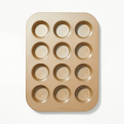 12ct Silicone Muffin Pan Blue - Figmint™