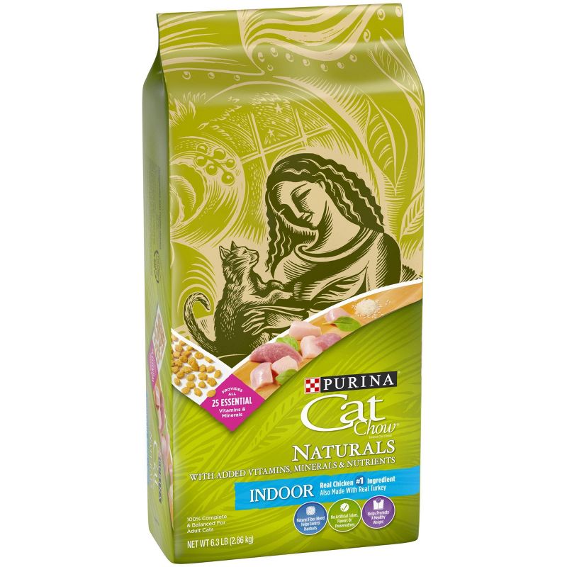 Purina Cat Chow Naturals Chicken &#38; Turkey Flavor Dry Cat Food for Indoor Cats - 6.3lbs, 5 of 9