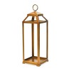 Cheung's Novara Tapered Square Top Metal Lantern - Gold - 4 of 4