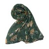 Allegra K Large Balinese Yarn Floral Print Scarves Beach Shawl Vintage Style Swimwear Wraps for Women - 2 of 4