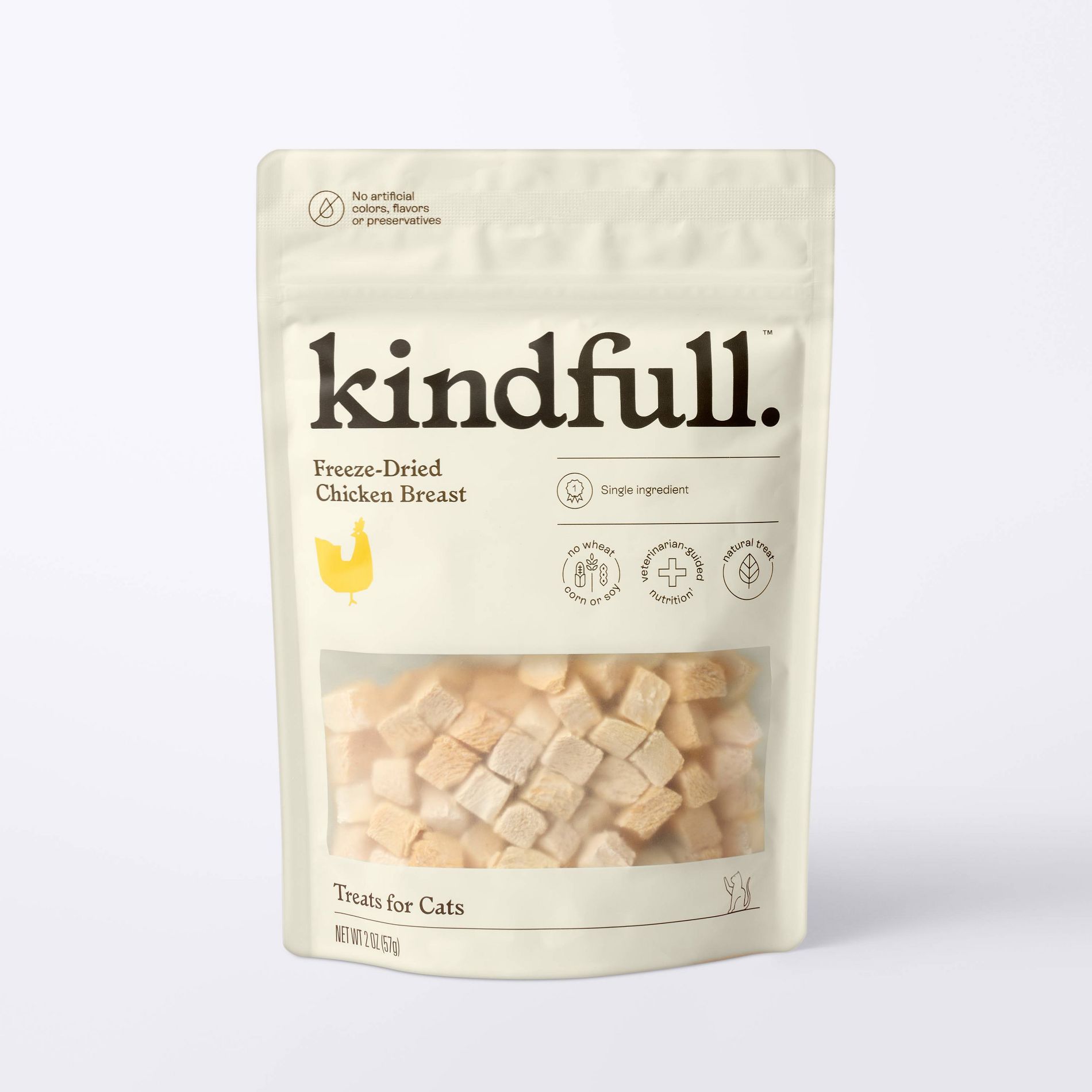 Freeze-Dried Cat Treats Chicken Flavor - 2oz - Kindfull™