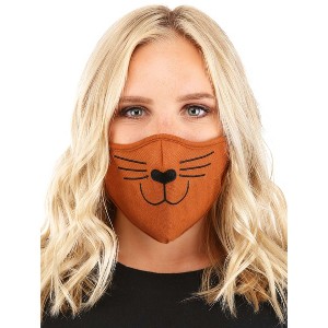 HalloweenCostumes.com One Size Fits Most  Women  Cat Face Mask Brown for Adult's, Black/Brown - 1 of 3