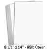 Hamilco White Legal Cardstock Paper 8 1/2" x 14" Card Stock 65lb Cover 25 Pack - 2 of 4