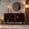 ORRD Modern 4-Door Sideboard Buffet Cabinet, Handleless Console Table with Adjustable Shelf for Dining Room, Kitchen & Entryway Storage - 3 of 4
