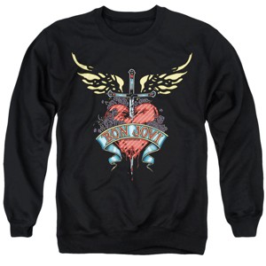 Bon Jovi Daggered Adult Crewneck Sweatshirt - 1 of 4