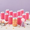 Juvale 12-Pack Women's Birthday Can Cooler Sleeves, 12 oz Insulated Beer Soda Holder, Gold "Cheers" Font & Pink Holder Party Supplies - image 2 of 4