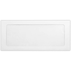LUX #10 Full Face Window Envelopes (4 1/8 x 9 1/2) 50/Pack 80lb. White (FFW-10-80W-50) - 1 of 2