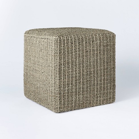 Lynwood Square Woven Cube Natural - Threshold™ designed with Studio McGee - image 1 of 4