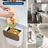 Hanging Small Trash Can with Stainless Steel Lid Space-Saving Garbage Can for Cabinet, Under Sink, RV, Bathroom Kitchen - 4 of 4