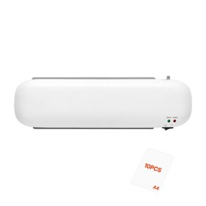 VEVOR Laminator Machine, Thermal Laminator for Max A4 Paper Size, 3-4 min Quick Warm Portable Laminator, 3-5 mil Thickness, White + Grey - 1 of 4