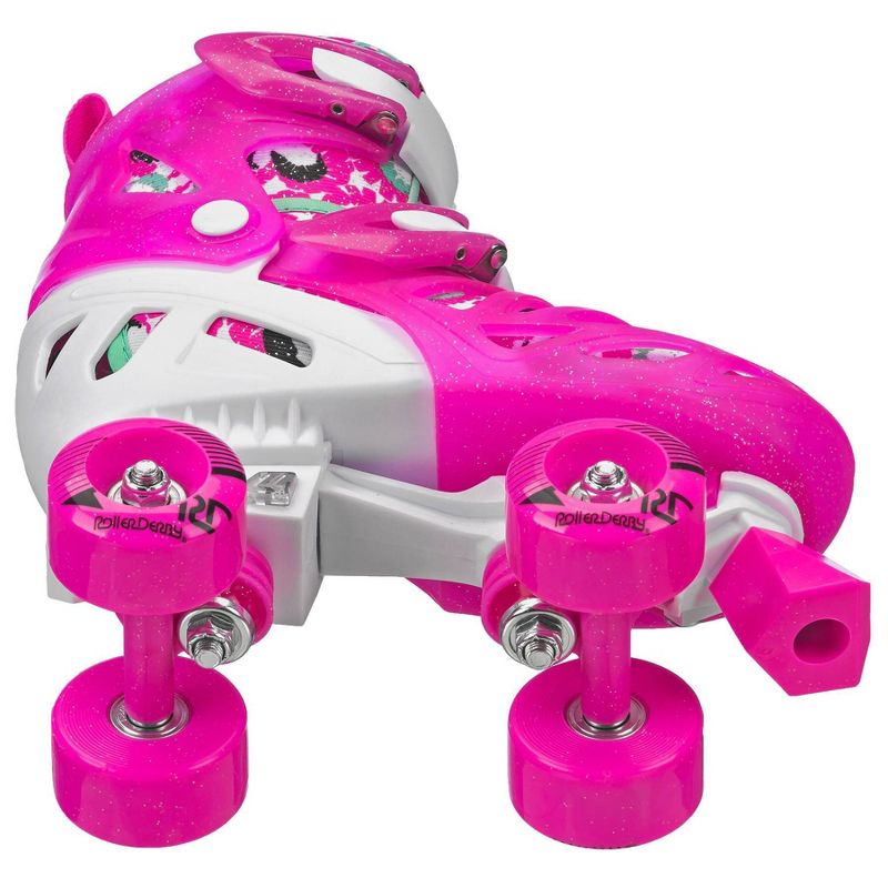 	Roller Derby Trac Star Youth Kids' Adjustable Roller Skate - White/Pink, 4 of 7