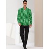 INSPIRE CHIC Men's Long Sleeves Button Down Polka Dots Shirt - 3 of 4