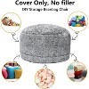 Acekool 5FT Bean Bag Cover – Soft Velvet, Machine-Washable & Storage-Ready for Adults, Giant Round Sofa Cover (Black) - 3 of 4