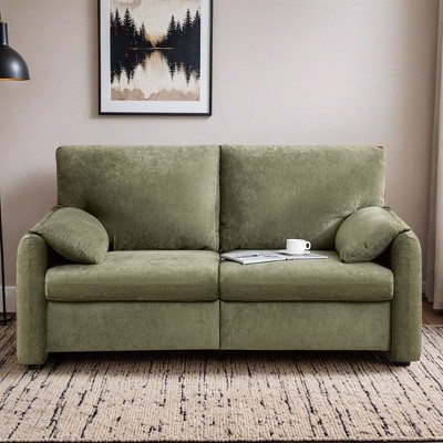 800LBS Down filled sofas, 60 inch minimalist sofa, with multiple colors in the living room - Leovsnove
