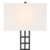 Possini Euro Design Ventano Modern Wall Lamps Set of 2 Black Plug-In 16" Fixture White Linen Fabric Shades for Bedroom Mirror - 2 of 4