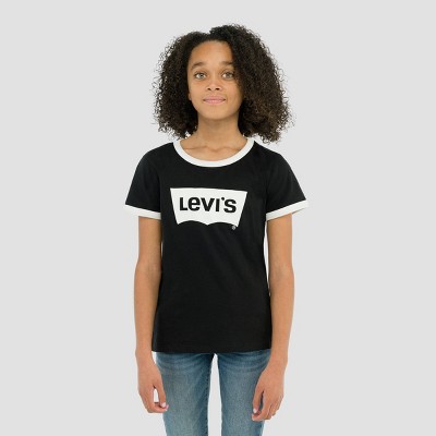 Levi'S Premium Relaxed-Fit Short Sleeve Batwing Logo Graphic T-Shirt - Premium Batwing - Large