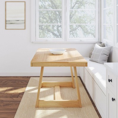 Blonde Wirebrush 48" Solid Pine Farmhouse Dining Table