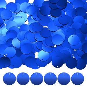 Unique Bargains PVC Durable Lightweight Bend-Resistant Sequin Embellishments 450 Pcs Blue - 1 of 4