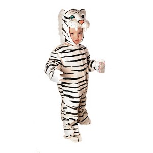 Halloween Express Toddler Tiger Plush Costume - Size 2T-4T - White - 1 of 2