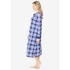 Dreams & Co. Plus Size Thermal Henley Nightgown - 4 of 4