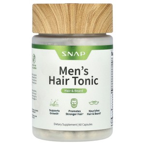 Snap Supplements Men's Hair Tonic, Hair & Beard, 60 Capsules - 1 of 2