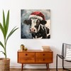 Creative Products Painty Christmas Cow 24 x 24 Canvas Wall Art - 4 of 4