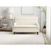 Okak Loveseat Sleeper Sofa, Convertible 2 seater Sofa Bed with Reclining Backrest and 2 Armrests for Small Apartments, living Room, Ivory - 3 of 4