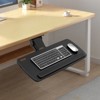 VEVOR Keyboard Tray under Desk Adjustable Height,Height and Angle Adjustable under Desk Keyboard Tray Slide out,Large 25x9.8in Keyboard Holder,Black - 2 of 4