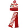 HalloweenCostumes.com One Size Fits Most   Dr. Seuss Winter Hat & Scarf Accessory Set for Adults and Kids, White/Red - 2 of 4