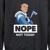 Women's - Avatar: The Last Airbender - Sokka Nope Lightweight French Terry Wide Neck Long Sleeve Shirt - 2 of 4