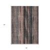 Blue Charcoal And Copper Botanical Leaves Washable Indoor Outdoor Area Rug - 3 of 4
