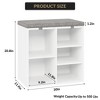 Shoe Bench with Padded Seat, Entryway Storage Bench with Adjustable Shelf, 3 Tier Shoe Rack with 10 Compartments - 2 of 4