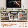 WOWLIVE TV Stand with Mount for 32-75 inch TVs, Dresser TV Stand with 7 Storage Drawers ,  Entertainment Center for Living Room - 3 of 4