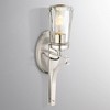Minka Lavery Modern Wall Light Sconce Brushed Nickel Hardwired 5 1/2" Fixture Clear Tapered Glass Shade for Bedroom Bathroom - 2 of 4