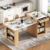 Kitchen Island with 2 Drawers and Side Open Shelves - 4 of 4