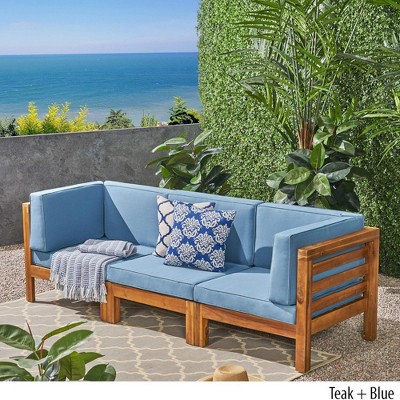 Maggift Outdoor Patio Seating Sets, Unique Design, Ideal for Conversations, Perfect for Gardens and Living Spaces, Blue, 90.75"*30.25"*26.5"