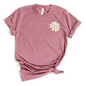 S.W.Smiley Blooming Daisies - Women's Short Sleeve Graphic T-Shirt - 1 of 4
