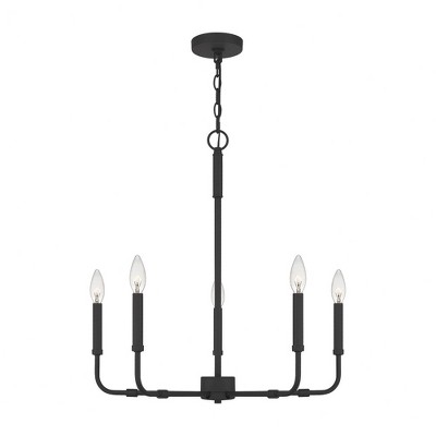 Quoizel Lighting Abner 5 - Light Chandelier in  Matte Black
