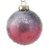 Northlight 4ct Pink and Grey Ombre Hand Blown Textured Glass Ball Christmas Ornaments 3.25" (80mm) - 4 of 4