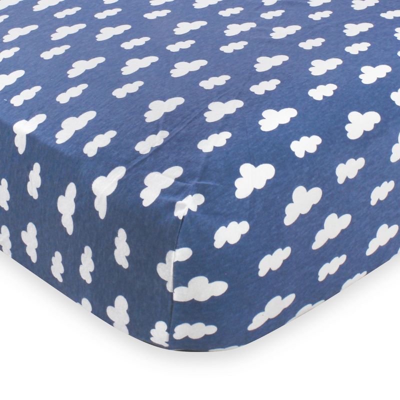 Hudson Baby Infant Boy Cotton Fitted Crib Sheet, Boy Farm Animals, One Size, 3 of 5