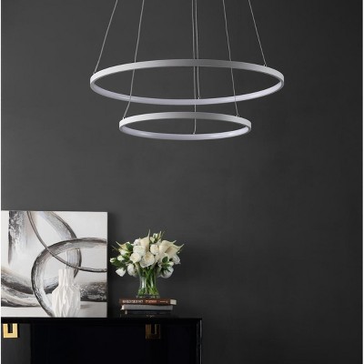 Faven 27'' White Aluminum LED Pendant Light