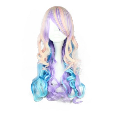 Unique Bargains Curly Wig Wigs For Women 20 Multicolour With Wig