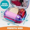 Bentology Insulated Lunch Box w Snack Pocket & Water Bottle Holder - Boys or Kids Lunchbox Tote Keeps Food Hotter or Colder Longer - Reusable Bag Fits - 4 of 4